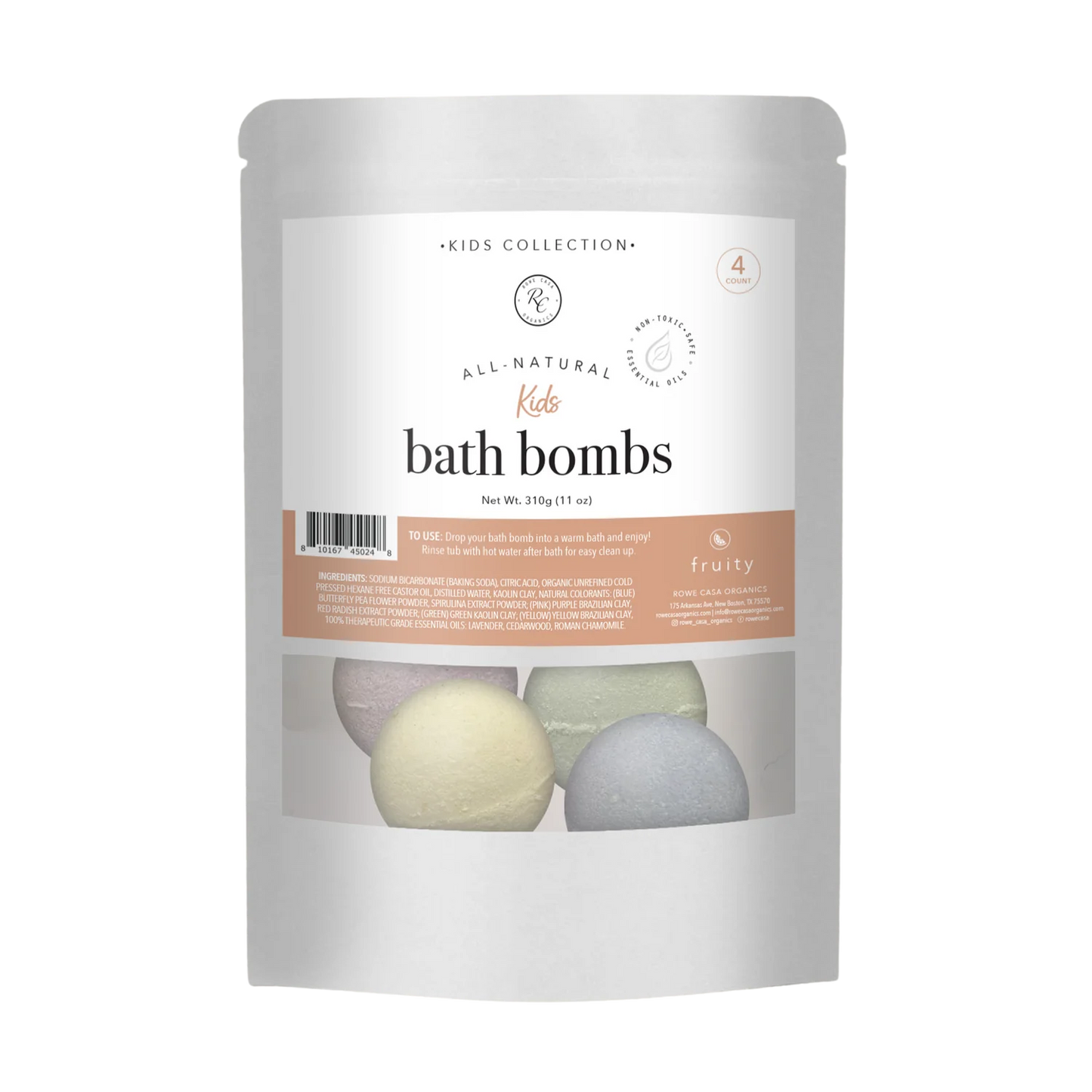 Kids Bath Bombs | Fruity 4 Count