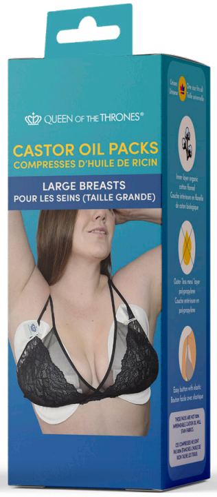Organic Castor Oil Pack for Chest - Large, Cup size D+