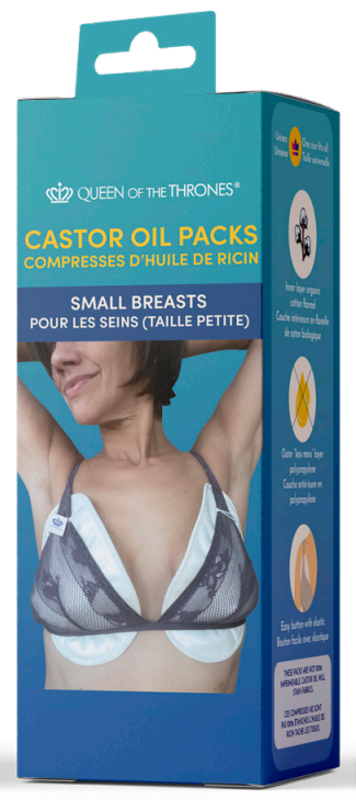 Organic Castor Oil Pack for Chest - Small, Cup size A to C